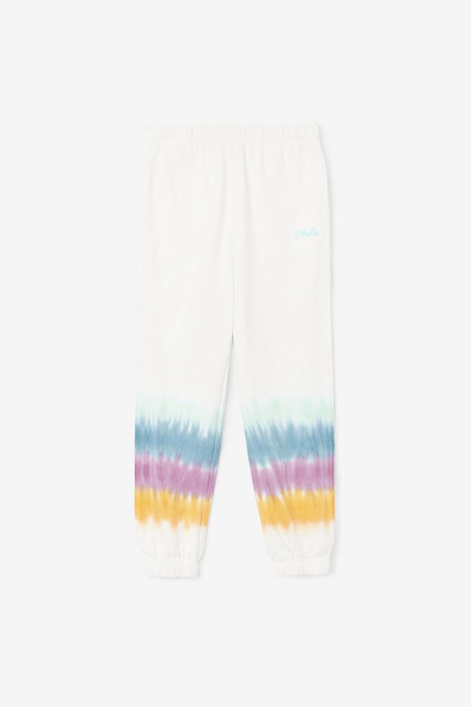 Fila Nohavice Damske Raleigh Tie Dye Jogger Biele - ZXYEC3106